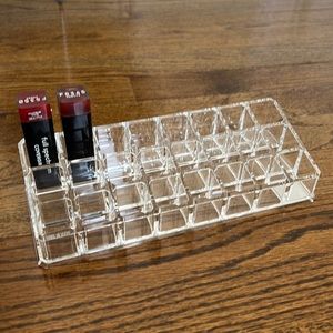 Clear lucite / acrylic makeup lipstick display holder